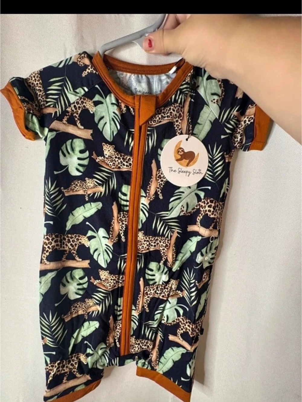 The Sleepy Sloth Baby 18-24M Animal Print Romper NWT